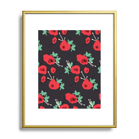 Morgan Kendall poppy field Metal Framed Art Print