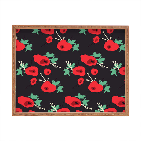 Morgan Kendall poppy field Rectangular Tray