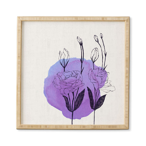 Morgan Kendall purple lisianthus Framed Wall Art