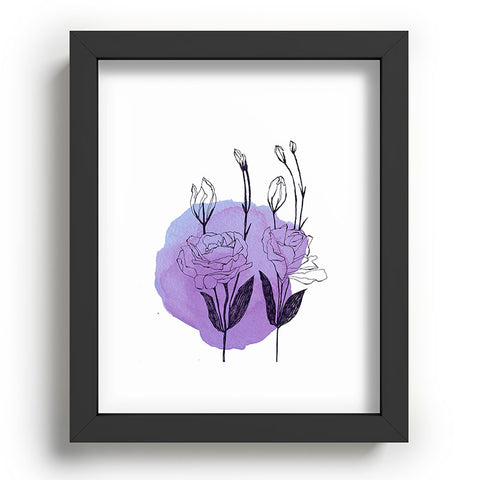 Morgan Kendall purple lisianthus Recessed Framing Rectangle