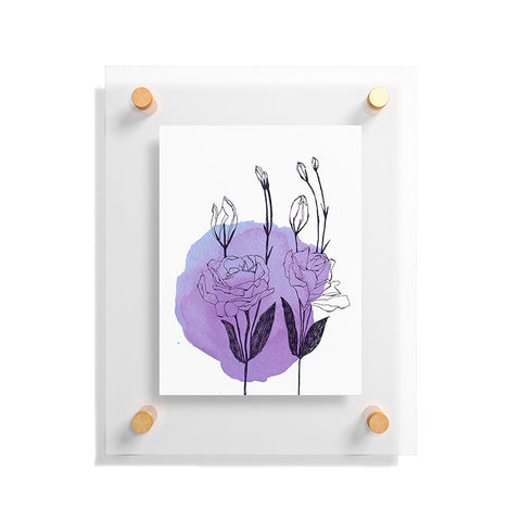 Morgan Kendall purple lisianthus Floating Acrylic Print