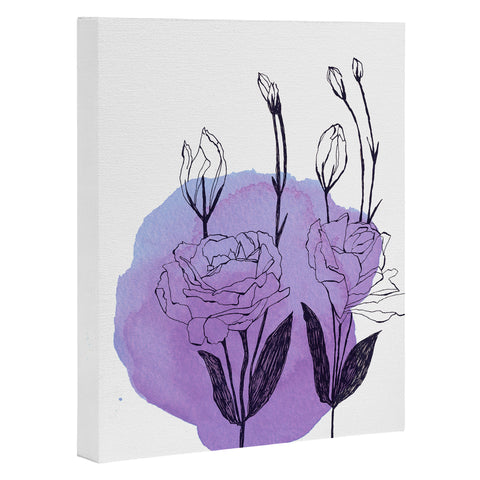Morgan Kendall purple lisianthus Art Canvas