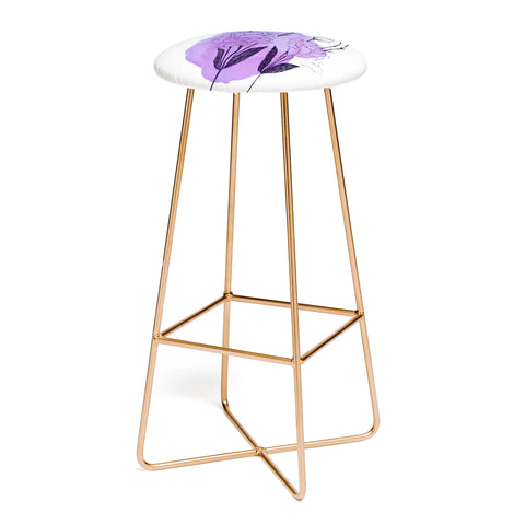 Morgan Kendall purple lisianthus Bar Stool