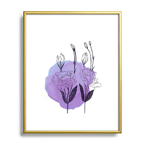 Morgan Kendall purple lisianthus Metal Framed Art Print