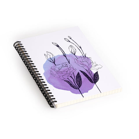 Morgan Kendall purple lisianthus Spiral Notebook