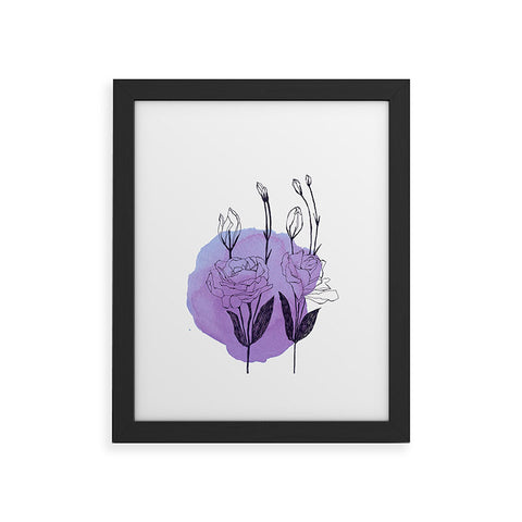 Morgan Kendall purple lisianthus Framed Art Print