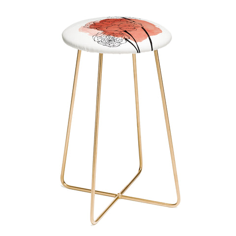 Morgan Kendall Ranunculus Counter Stool