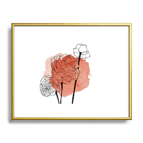 Morgan Kendall Ranunculus Metal Framed Art Print