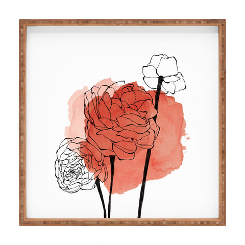 Morgan Kendall Ranunculus Square Tray