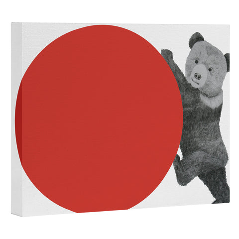 Morgan Kendall red bear Art Canvas