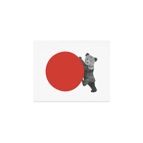 Morgan Kendall red bear Art Print