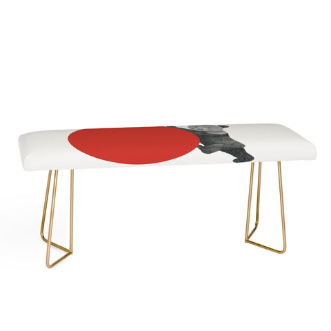 Morgan Kendall red bear Bench