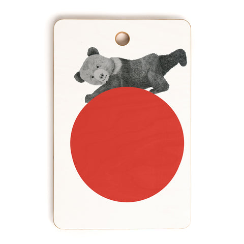 Morgan Kendall red bear Cutting Board Rectangle