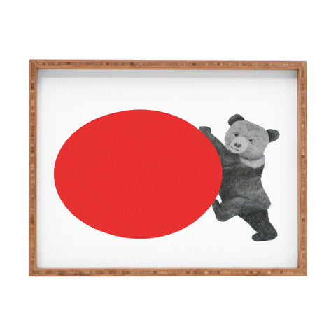 Morgan Kendall red bear Rectangular Tray