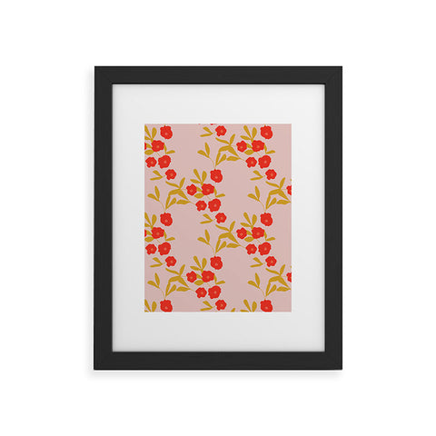 Morgan Kendall strawberry fields Framed Art Print