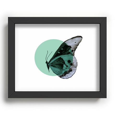 Morgan Kendall turquiose butterfly Recessed Framing Rectangle