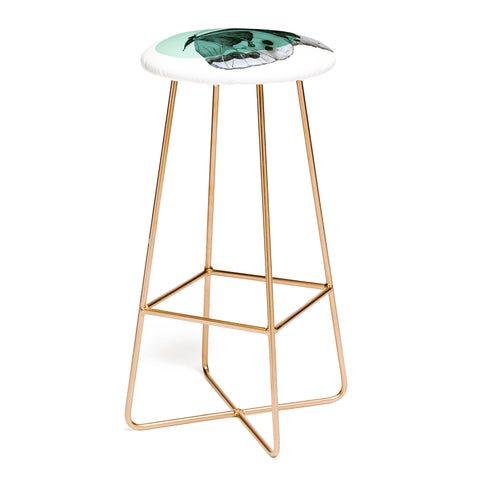 Morgan Kendall turquiose butterfly Bar Stool