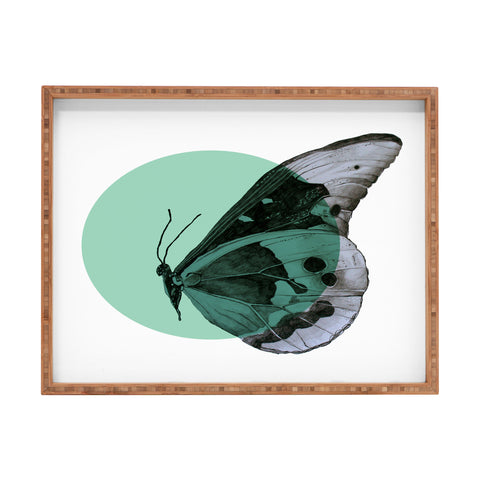 Morgan Kendall turquiose butterfly Rectangular Tray