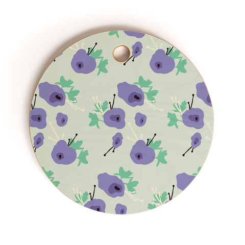 Morgan Kendall very violet Cutting Board Round