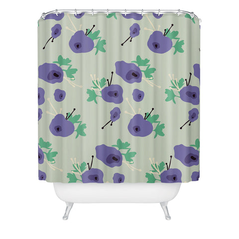 Morgan Kendall very violet Shower Curtain