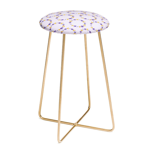 Morgan Kendall violets Counter Stool