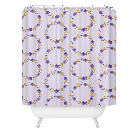 Morgan Kendall violets Shower Curtain