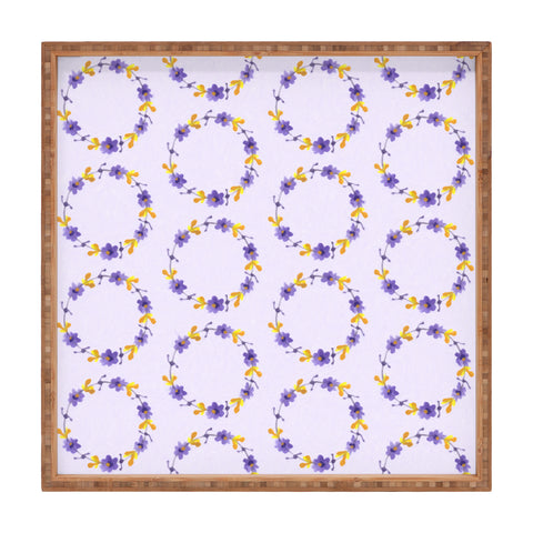 Morgan Kendall violets Square Tray