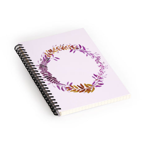Morgan Kendall watercolor wreath Spiral Notebook