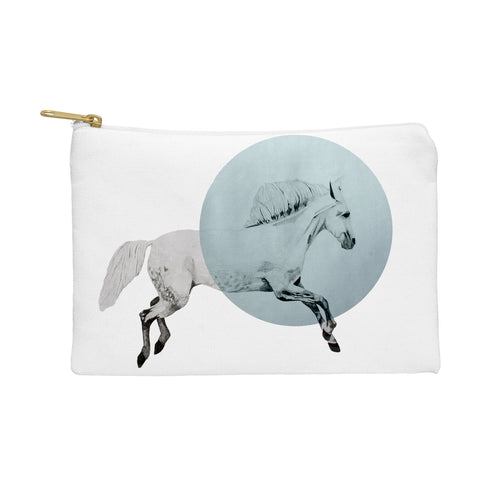 Morgan Kendall White Horse Pouch