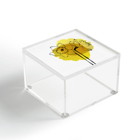 Morgan Kendall yellow daffodils Acrylic Box
