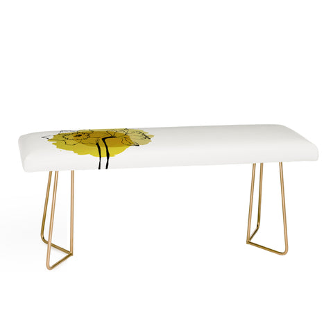 Morgan Kendall yellow daffodils Bench