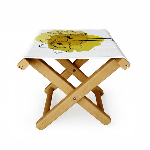 Morgan Kendall yellow daffodils Folding Stool