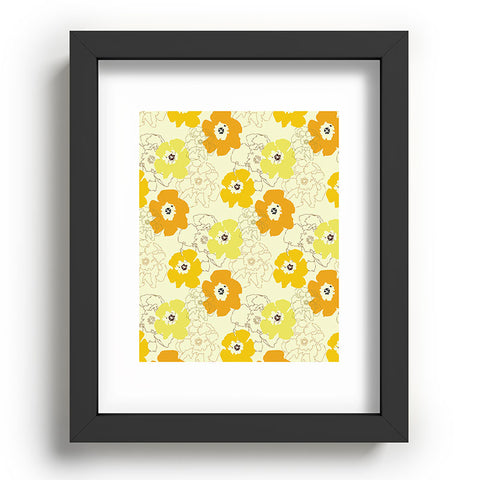 Morgan Kendall yellow flower power Recessed Framing Rectangle