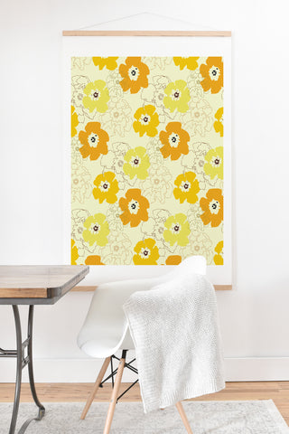 Morgan Kendall yellow flower power Art Print And Hanger