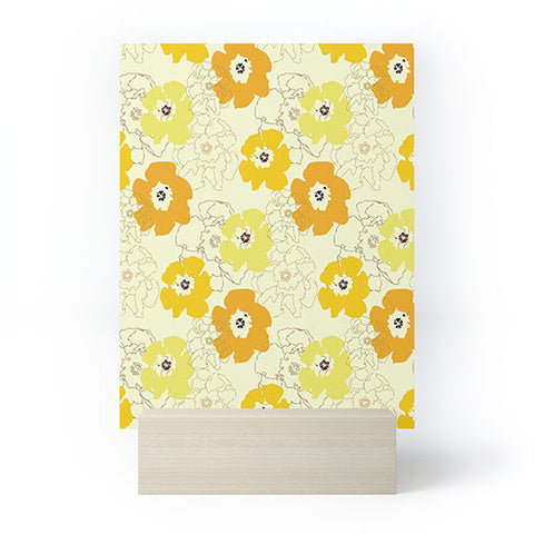 Morgan Kendall yellow flower power Mini Art Print