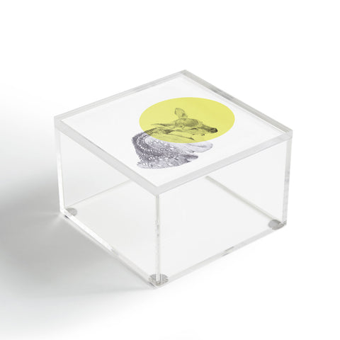 Morgan Kendall yellow sleeping deer Acrylic Box