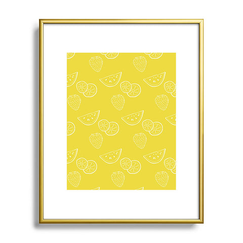Morgan Kendall yellow summer fruit Metal Framed Art Print