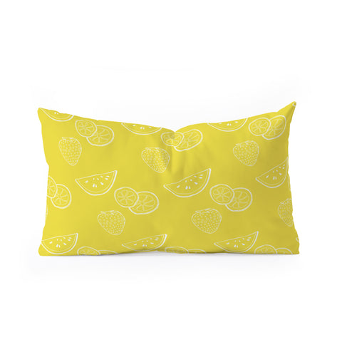 Morgan Kendall yellow summer fruit Oblong Throw Pillow