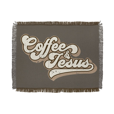 move-mtns Coffee and Jesus Throw Blanket