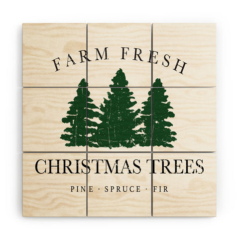 move-mtns Farm Fresh Christmas Trees I Wood Wall Mural