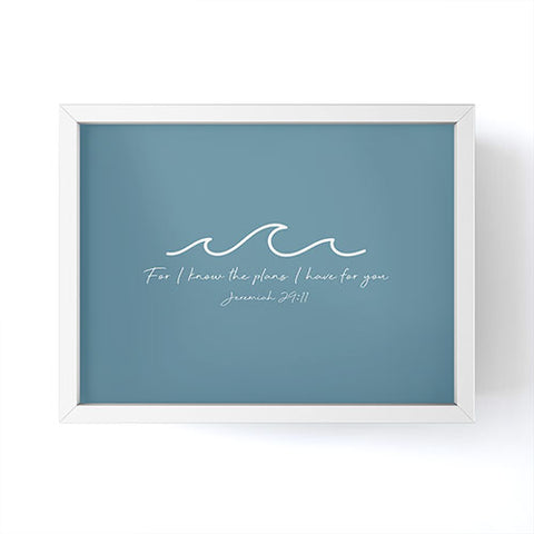 move-mtns Jeremiah 2911 Waves White Framed Mini Art Print