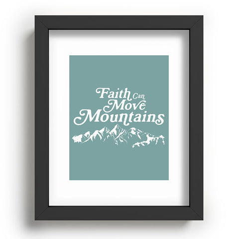 move-mtns Retro Faith can Move Mountains Recessed Framing Rectangle