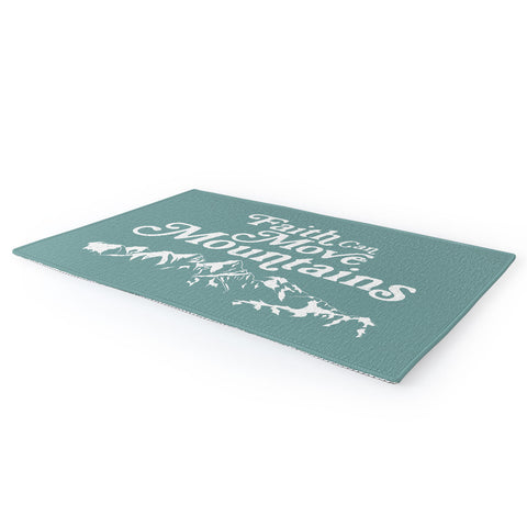 move-mtns Retro Faith can Move Mountains Area Rug