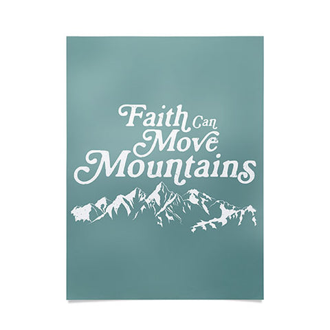 move-mtns Retro Faith can Move Mountains Poster