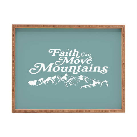 move-mtns Retro Faith can Move Mountains Rectangular Tray