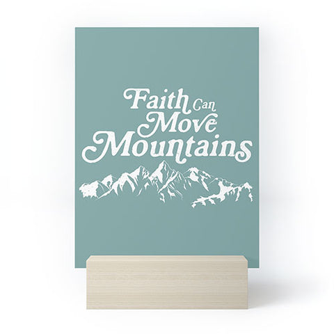 move-mtns Retro Faith can Move Mountains Mini Art Print