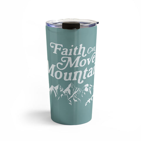 move-mtns Retro Faith can Move Mountains Travel Mug
