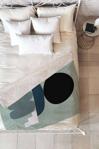 mpgmb Shape Study 19 Fleece Throw Blanket