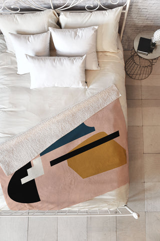 mpgmb Shape Study 2 Lola Collection Fleece Throw Blanket