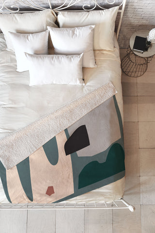 mpgmb Shape Study 21 Fleece Throw Blanket